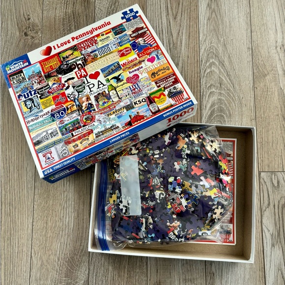 White Mountain I Love Pennsylvania 1000 Piece Puzzle - Picture 3 of 3